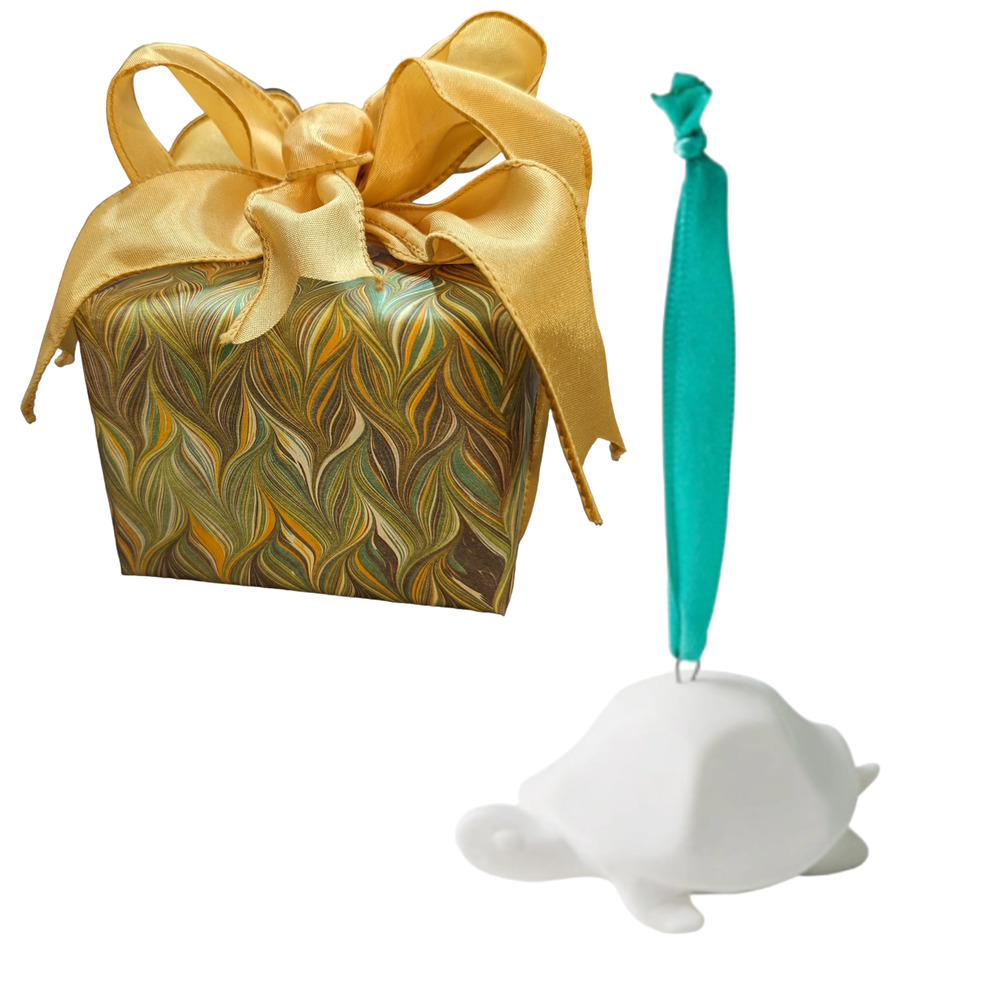 Jonathan Adler Turtle / Tortoise Christmas Ornament - Gift Wrapped